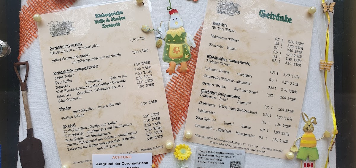 Menu - Hanff's Ruh photo 8